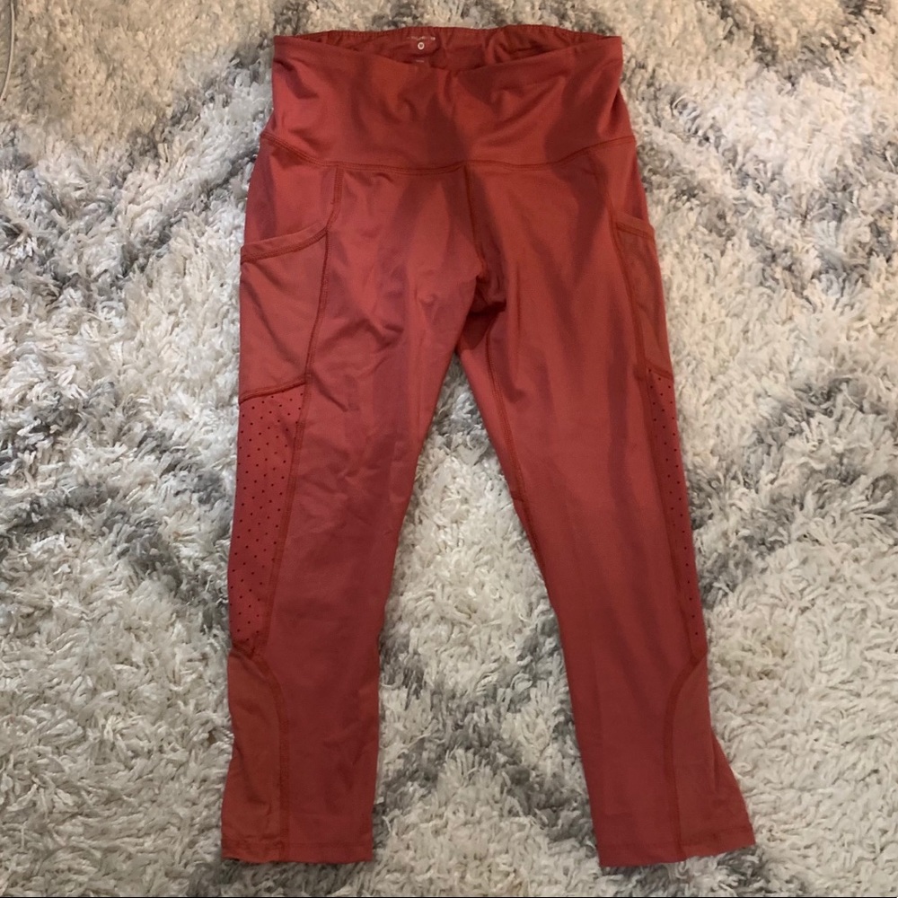 Layer 8 red detailed workout leggings